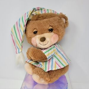 VINTAGE 1985 Fisher-Price SLEEPY TIMY BEAR Plushie Made in Korea EUC